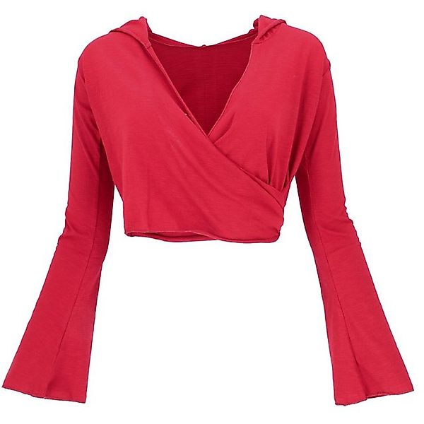 Guru-Shop Longsleeve Wickeltop, Yogatop, Langarmshirt mit.. günstig online kaufen