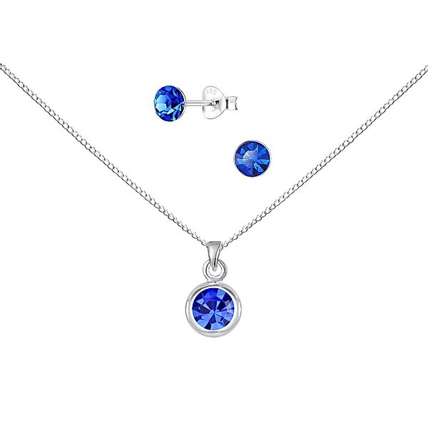 ALEXANDER YORK Schmuckset SOLITÄR saphirblau, 4-tlg., günstig online kaufen