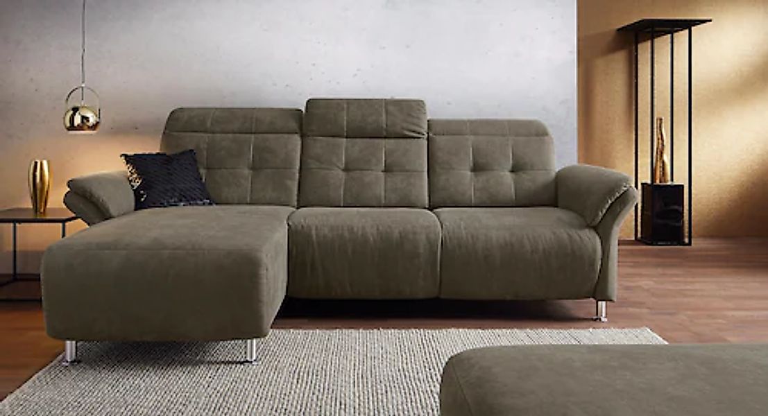 Home affaire Ecksofa »Manhattan L-Form« 2 Sitze mit elektrischer Relaxfunkt günstig online kaufen