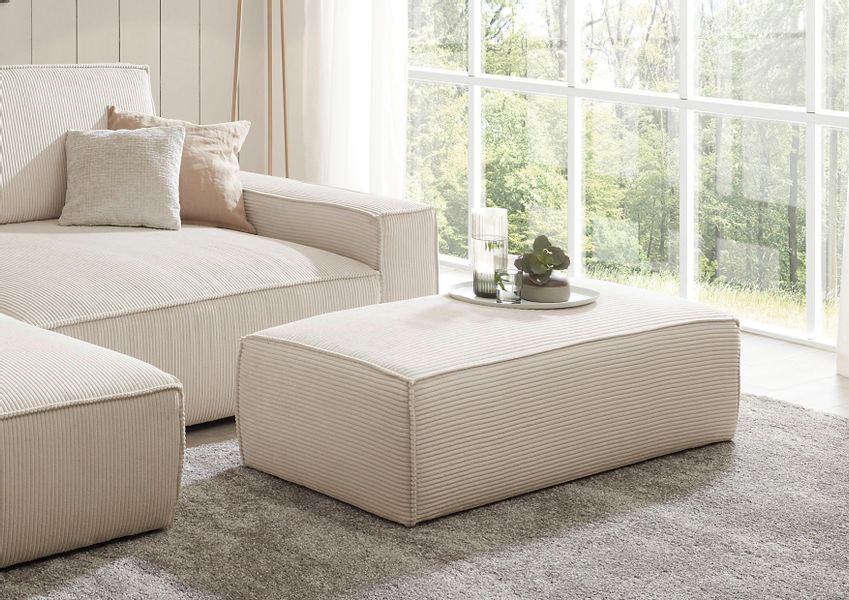 Home affaire Hocker "NEU: SHERWOOD XXL, Polsterhocker, Cord, Webstoff" rech günstig online kaufen