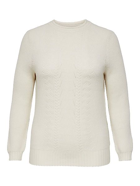 ONLY Curvy Struktur- Pullover Damen White günstig online kaufen