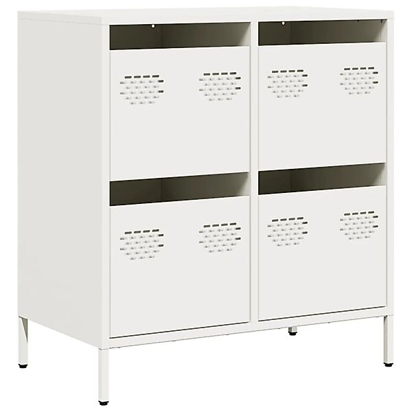 vidaXL Sideboard Weiß 68x39x73,5 cm Kaltgewalzter Stahl 851261 günstig online kaufen