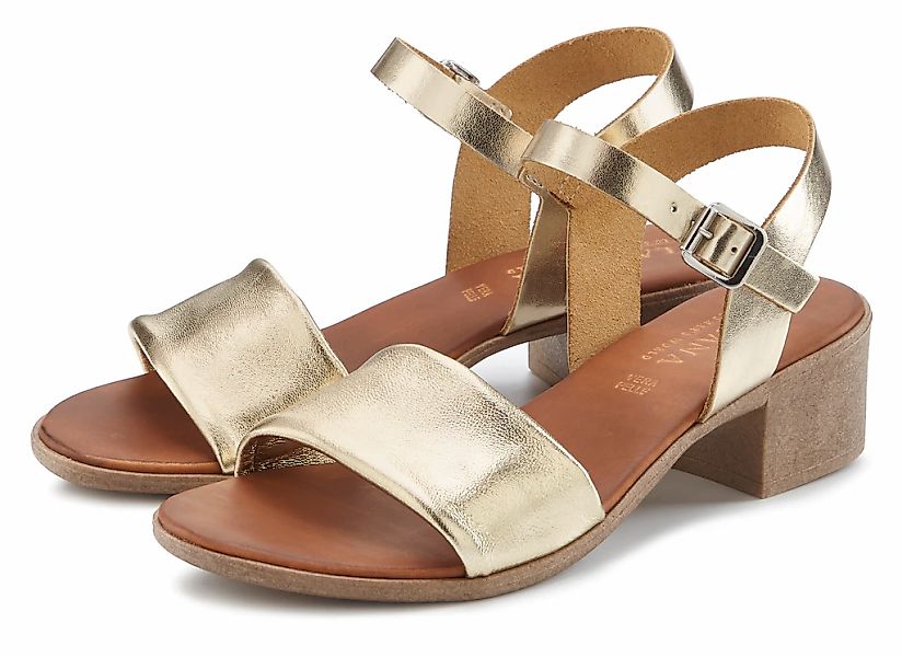 LASCANA Sandalette "Riemchensandalette, Sandale, Sommerschuh", aus Leder mi günstig online kaufen