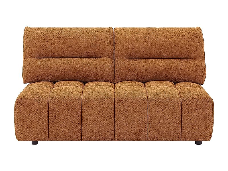 Sofa 2-Sitzer mit verstellbarer Rückenlehne - Strukturstoff - Terracotta - günstig online kaufen