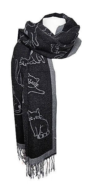 Schal SAISON weicher Schal KATZE Schwarz günstig online kaufen