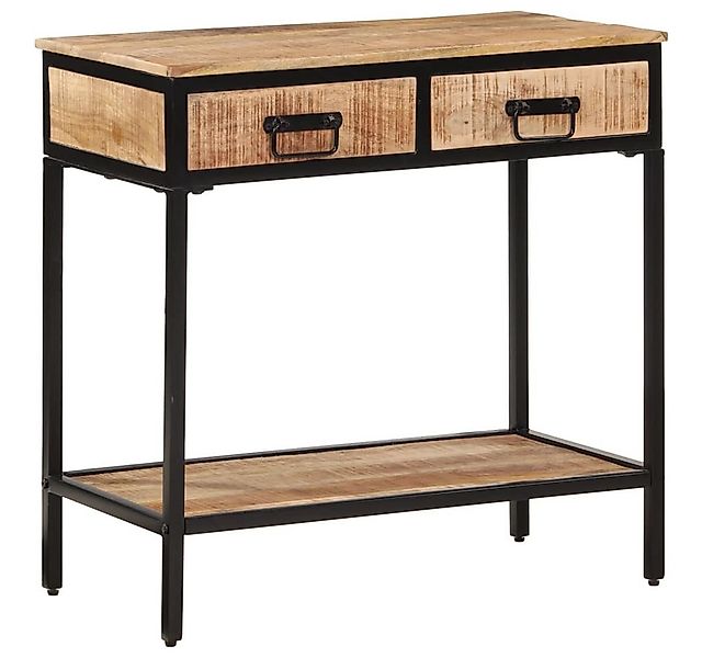vidaXL Beistelltisch Konsolentisch 70x35x70 cm Raues Massivholz (1-St) günstig online kaufen