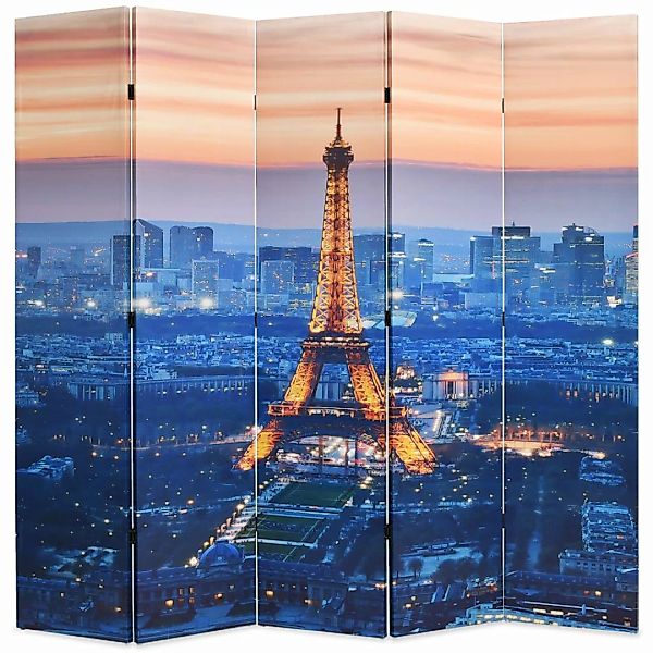 Raumteiler Klappbar 200 X 170 Cm Paris Bei Nacht günstig online kaufen