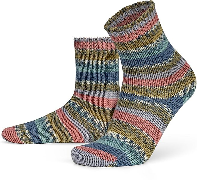 normani Thermosocken 2 Paar Gestrickte Wollsocken Bunt-geringelt (2 Paar) h günstig online kaufen
