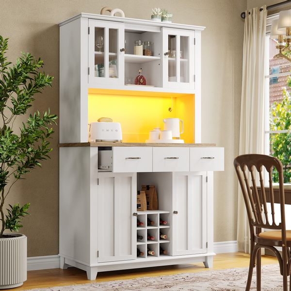 Celya Küchenbuffet Küchenschrank,Hochschrank Küchenbuffet,Vitrinenschrank, günstig online kaufen