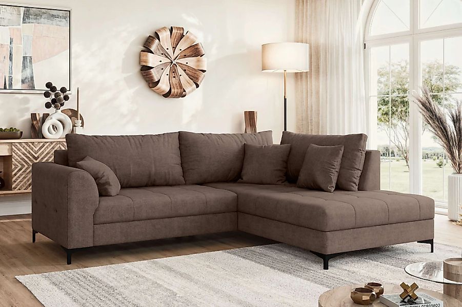OTTO home Ecksofa "LEEVKE Design-Sofa mit Ottomane rechts/links bestellbar, günstig online kaufen