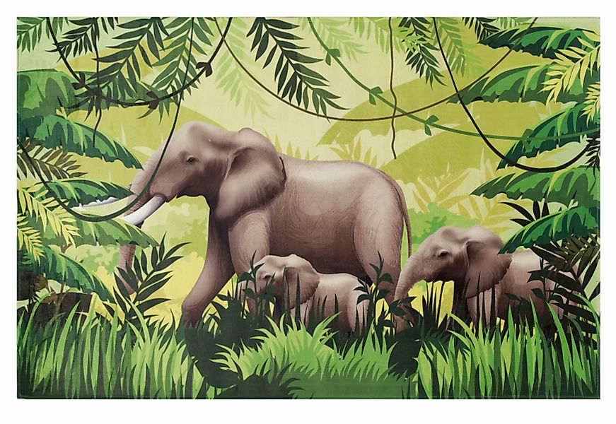 Böing Carpet Kinderteppich »Lovely Kids 404«, rechteckig, Motiv Elefanten, günstig online kaufen