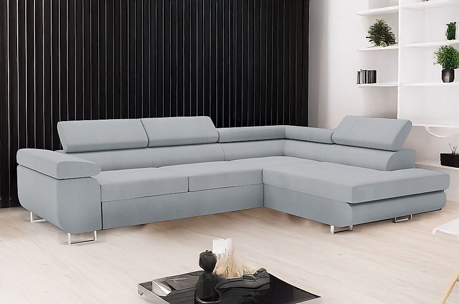 Goldstoff Ecksofa hochwertiges Sofa mit Schlaffunktion, günstig online kaufen