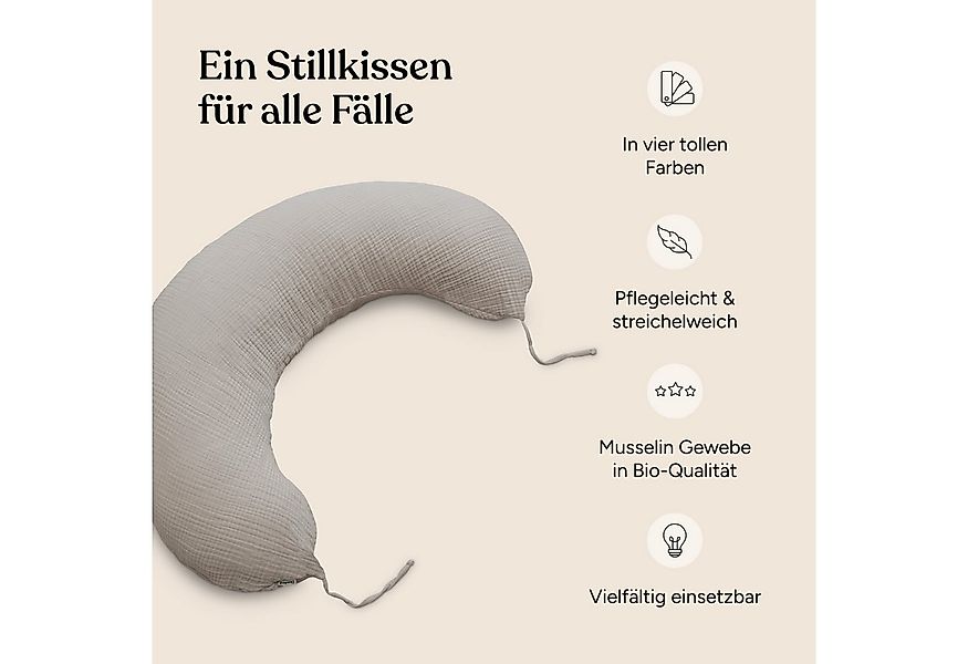 Ehrenkind Stillkissen Musselin aus hochwertiger Bio Baumwolle, Schwangersch günstig online kaufen