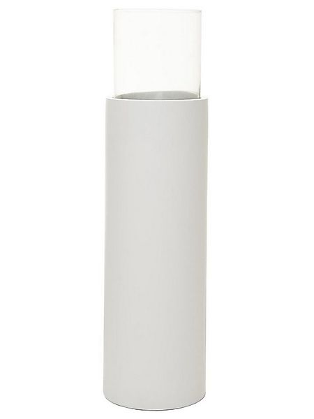 VIVANNO Bodenwindlicht Fiberglas CANDIRO Rund - Weiß Matt (1 St), 21x80 cm günstig online kaufen