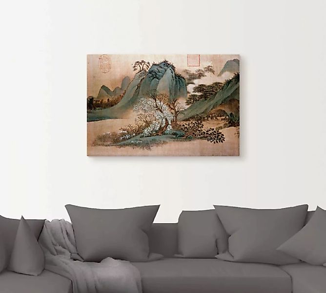 Artland Wandbild »Weiße Wolken und grüne Berge«, Asien, (1 St.) günstig online kaufen