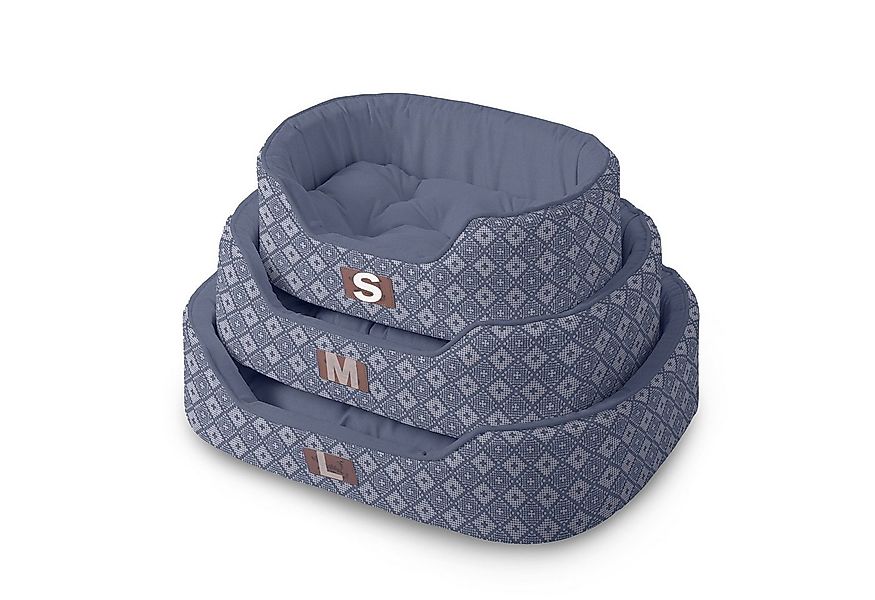 TopMeow Tierbett Hundebett mit Rand, Made in Spain, rutschfeste Unterseite, günstig online kaufen