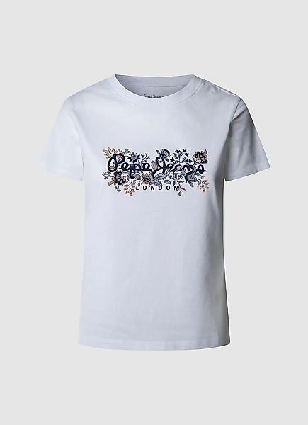 Pepe Jeans T-Shirt "ROSALIND", mit floralem Print vorn günstig online kaufen