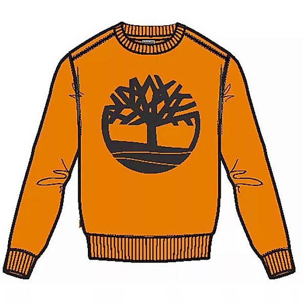 Timberland Core Tree Logo Crew Brushback Sweatshirt L Dark Cheddar / Black günstig online kaufen