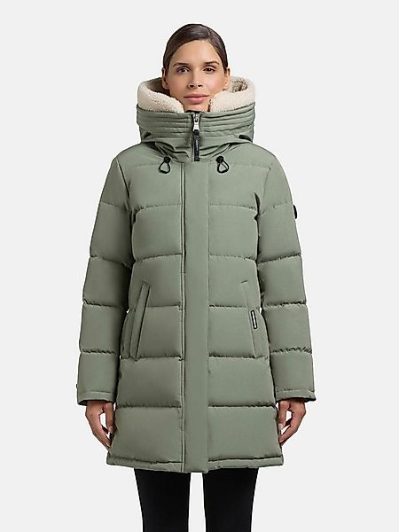 khujo Steppmantel Kelsi Langer Damen Mantel mit abnehmbarem Kunstfell-Besat günstig online kaufen