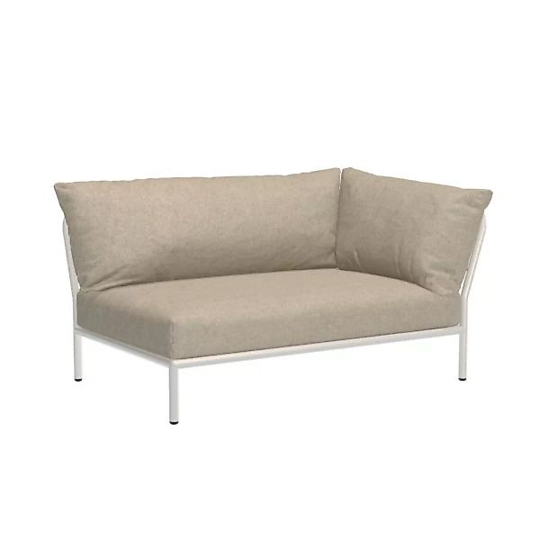 LEVEL2 Outdoor Sofa Lounge-Modul 2 Papyrus Weiß Rechts günstig online kaufen