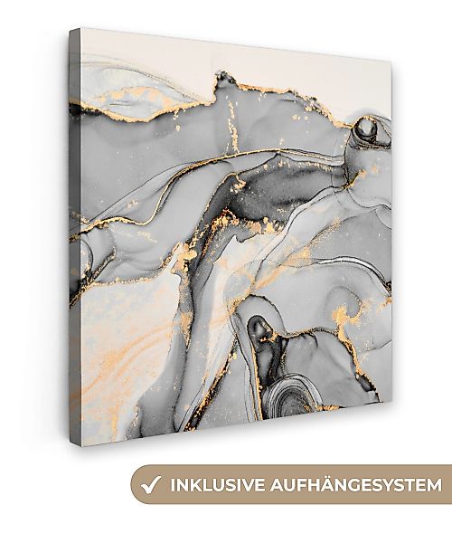 OneMillionCanvasses® Leinwandbild Marmor - Gold - günstig online kaufen