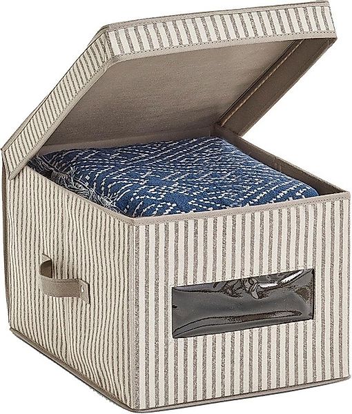 Zeller Present Aufbewahrungsbox Stripes, Vlies, beige günstig online kaufen
