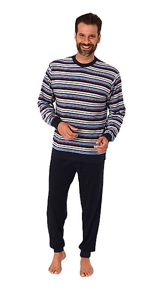 Normann Pyjama Herren langarm Frottee Schlafanzug günstig online kaufen