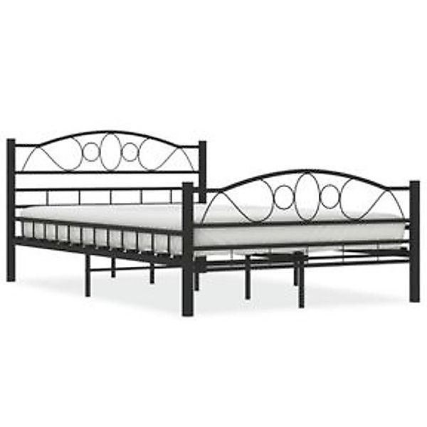 vidaXL Bettgestell Schwarz Stahl 120x200 cm Modell 1619049 günstig online kaufen
