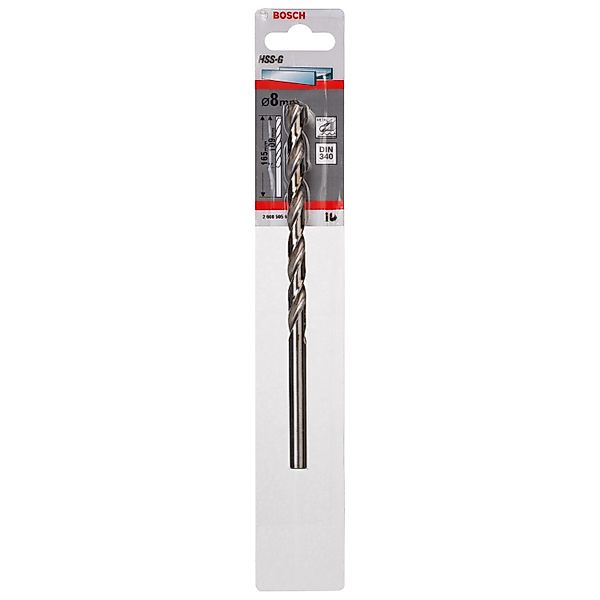 Bosch HSS-Metallbohrer DIN 340 8 mm x 109 mm x 165 mm günstig online kaufen