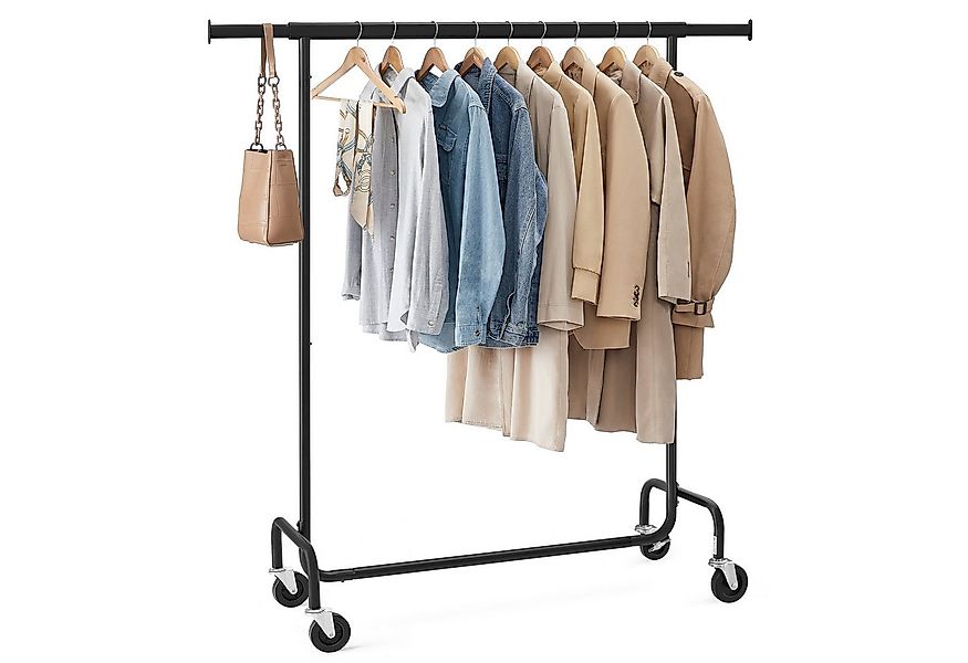 SONGMICS Kleiderständer, Garderobenständer auf Rollen, aus Metall, bis 130 günstig online kaufen
