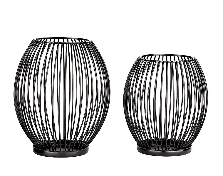 BigDean Kerzenständer 2x oval Deko Kerzenhalter günstig online kaufen