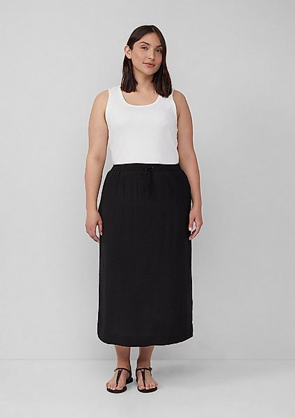 s.Oliver Midirock Rock Midi-Rock aus strukturiertem Viskosemix mit seitlich günstig online kaufen