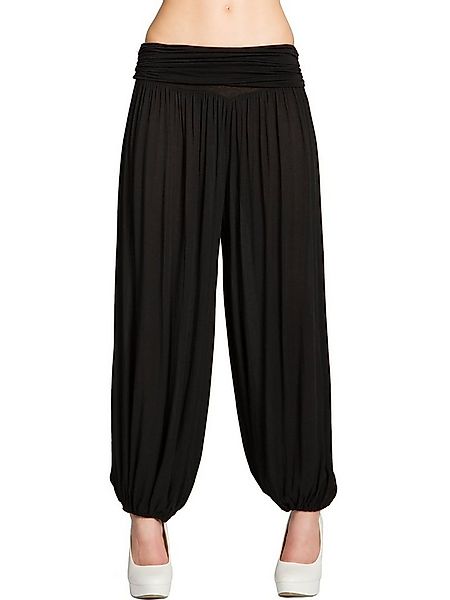 Caspar Stoffhose KHS035 leichte Damen Sommer Haremshose mit hohem Stretch B günstig online kaufen