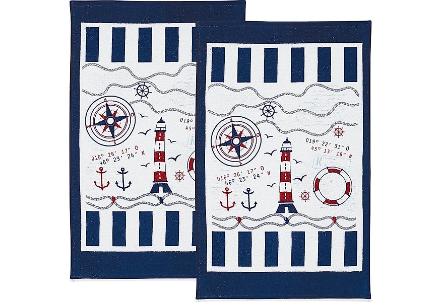 Erwin Müller Geschirrtuch Frottier-Geschirrtuch 2er-Pack, Baumwolle Motiv günstig online kaufen