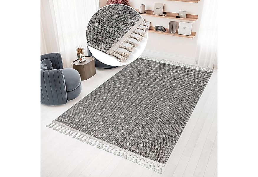 Bruno Banani Teppich Dotty, In- und Outdoor geeignet, rechteckig, Höhe: 6 m günstig online kaufen