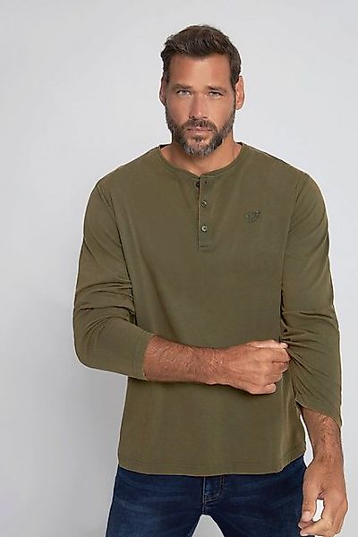 JP1880 T-Shirt Henley Langarm Knopfleiste günstig online kaufen