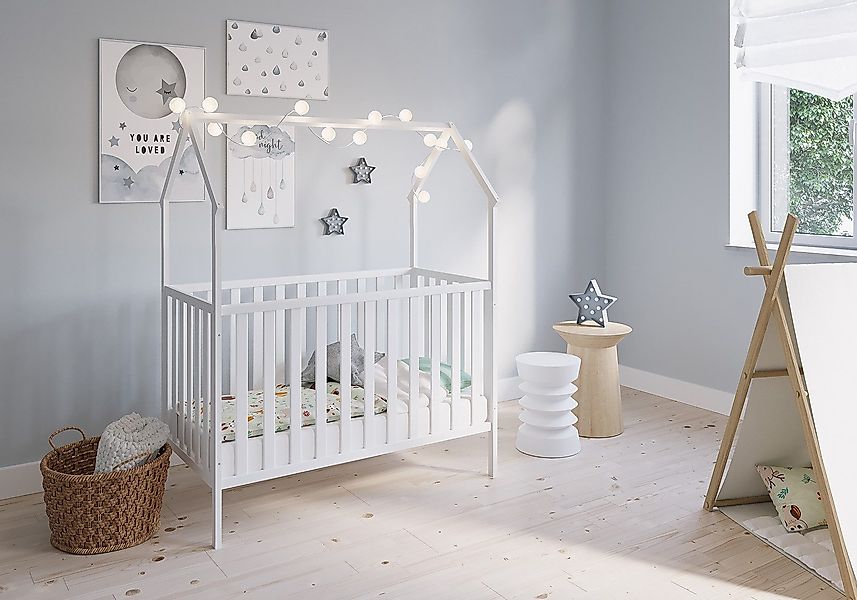 FabiMax Kinderbett Hausbett Schlafmütze 120x60, weiß günstig online kaufen
