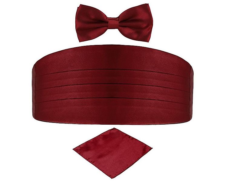 DonDon Kummerbund 3er Set Kummerbund Fliege Einstecktuch glänzend und gleic günstig online kaufen