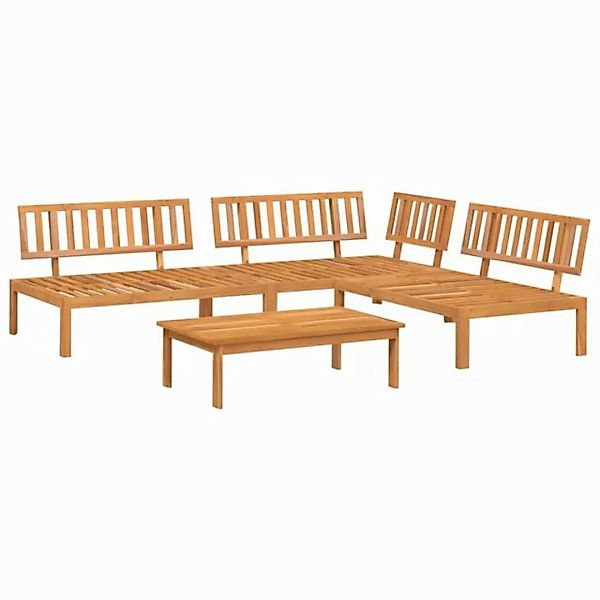 vidaXL Loungesofa 4-tlg. Garten-Sofagarnitur aus Paletten Massivholz, 1 Tei günstig online kaufen