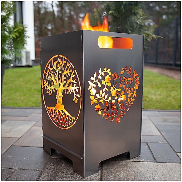 tuning-art Feuerkorb FK01-H45 Feuertonne Feuerschale Rostpatina günstig online kaufen