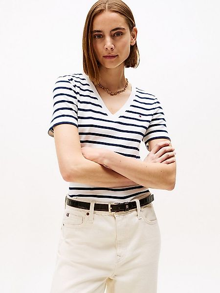 Tommy Hilfiger T-Shirt CODY V-NECK SHORT SLEEVE mit V-Ausschnitt, Baumwolle günstig online kaufen
