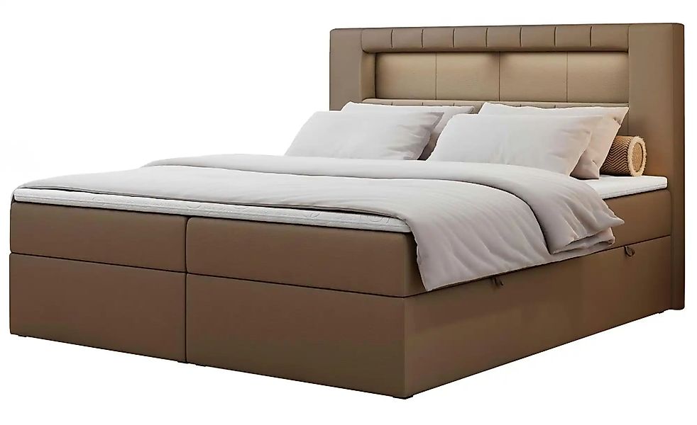 Boxbett mit Bettkasten Gold 5 ¦ braun ¦ Maße (cm): B: 140 H: 103 Betten > K günstig online kaufen