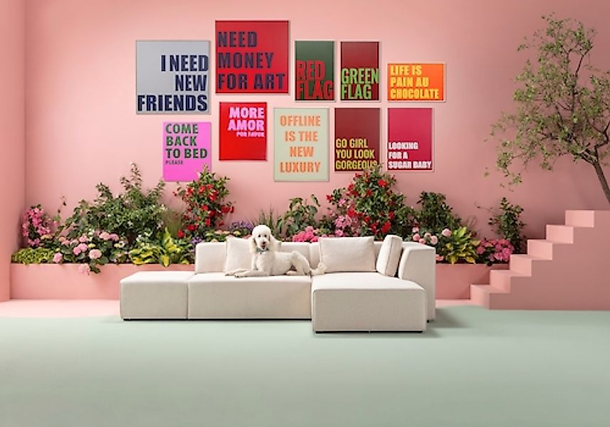 Kare Design Bild mit Rahmen »Gerahmtes Bild Need Money 80x80cm« günstig online kaufen