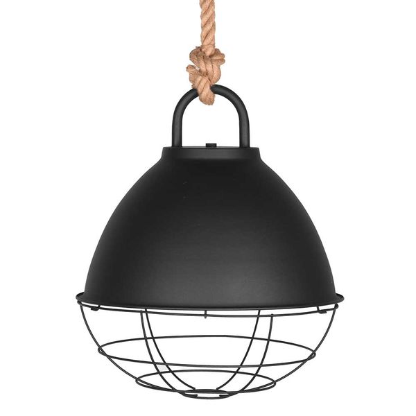 Hängelampe in Schwarz Metall Industriedesign günstig online kaufen