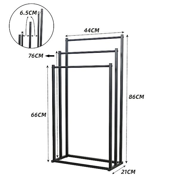 YMQHBS Handtuchständer 3-stufiges Beweglich Handtuchhalter ohne Bohren, Fre günstig online kaufen