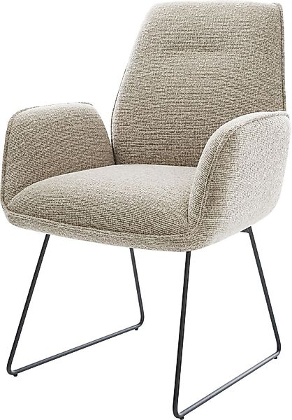 DELIFE Polsterstuhl Zoa-Flex, Kufengestell Schwarz Webstoff günstig online kaufen