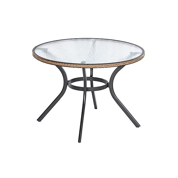 Merxx Ravenna Gartentisch Rund Ø 100 cm Graphit-Natur günstig online kaufen
