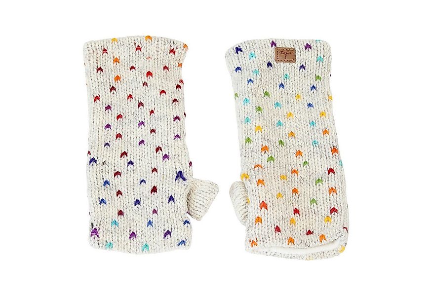 BUDDHA arts&more Armstulpen Gemusterte Pulswärmer mit Daumen Handarbeit aus günstig online kaufen