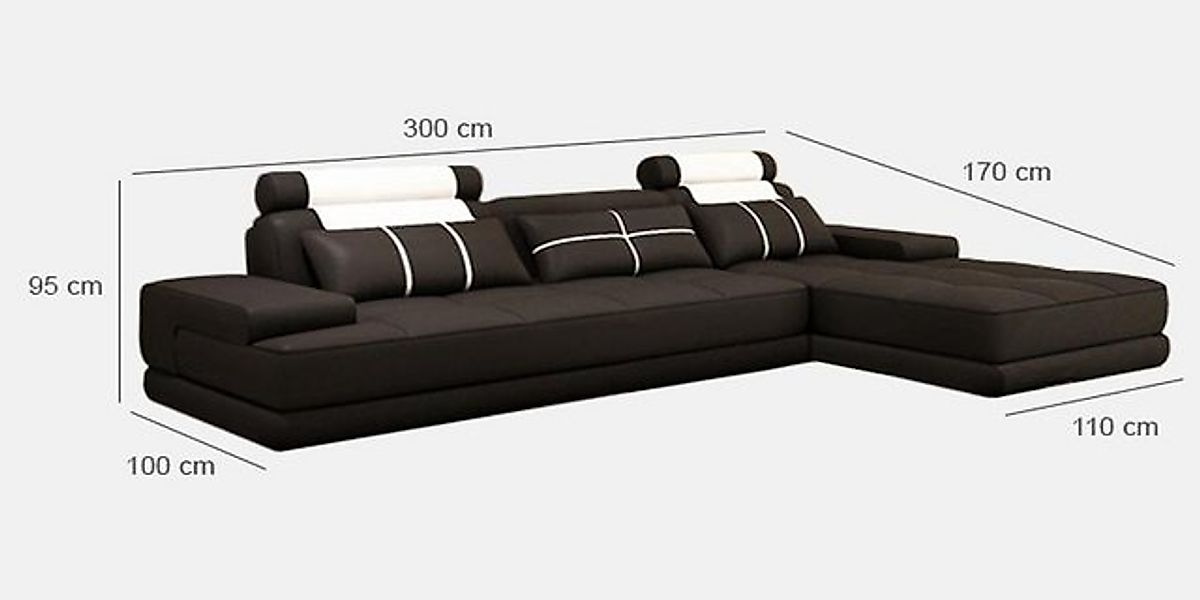 JVmoebel Ecksofa Ledersofa Ecksofa Sofa Couch Polster Ecke Designer Sofas C günstig online kaufen