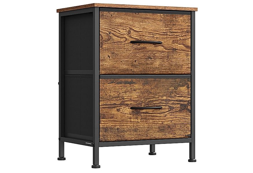 SONGMICS Nachttisch, Kommode, Schrank, 2 Stoffschubladen, Aufbewahrungsschr günstig online kaufen